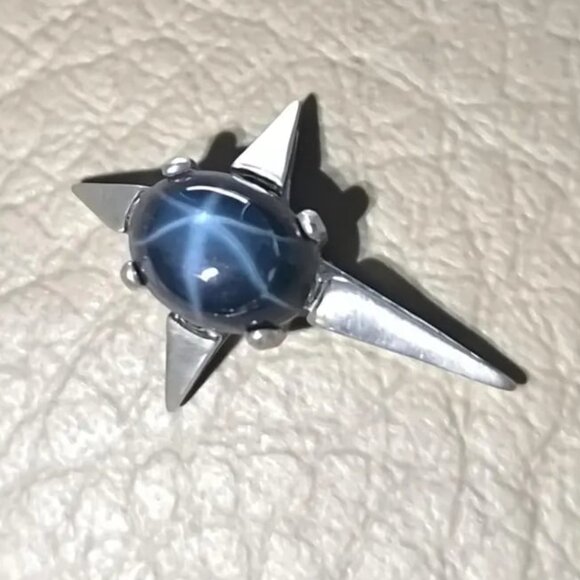 Natural Star Sapphire In Sterling Silver "Northern Star" Pendant. 2.34ct. - Picture 3 of 10